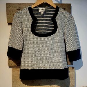 Joseph Ribkoff Black and White Striped Sweater